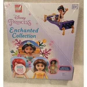 LEGO Disney Princess Enchanted 8 Book Collection with Moana Mini Figure Toy New